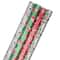 JAM Paper Red Ho Ho Ho Santa Foil Gift Wrap Set, 4ct.